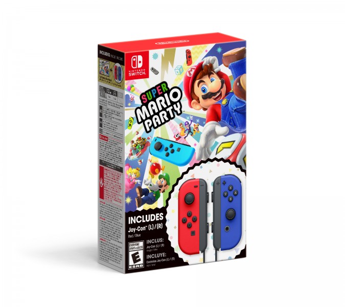 Nintendo Switch Joy Con Super Mario Party Smash Bros. Ultimate Bundle Oled
