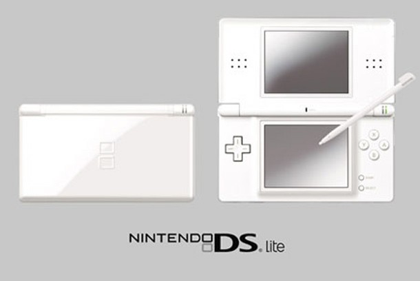 Authentic Nintendo DS Lite Polar White with Stylus and Charger - 100% OEM 