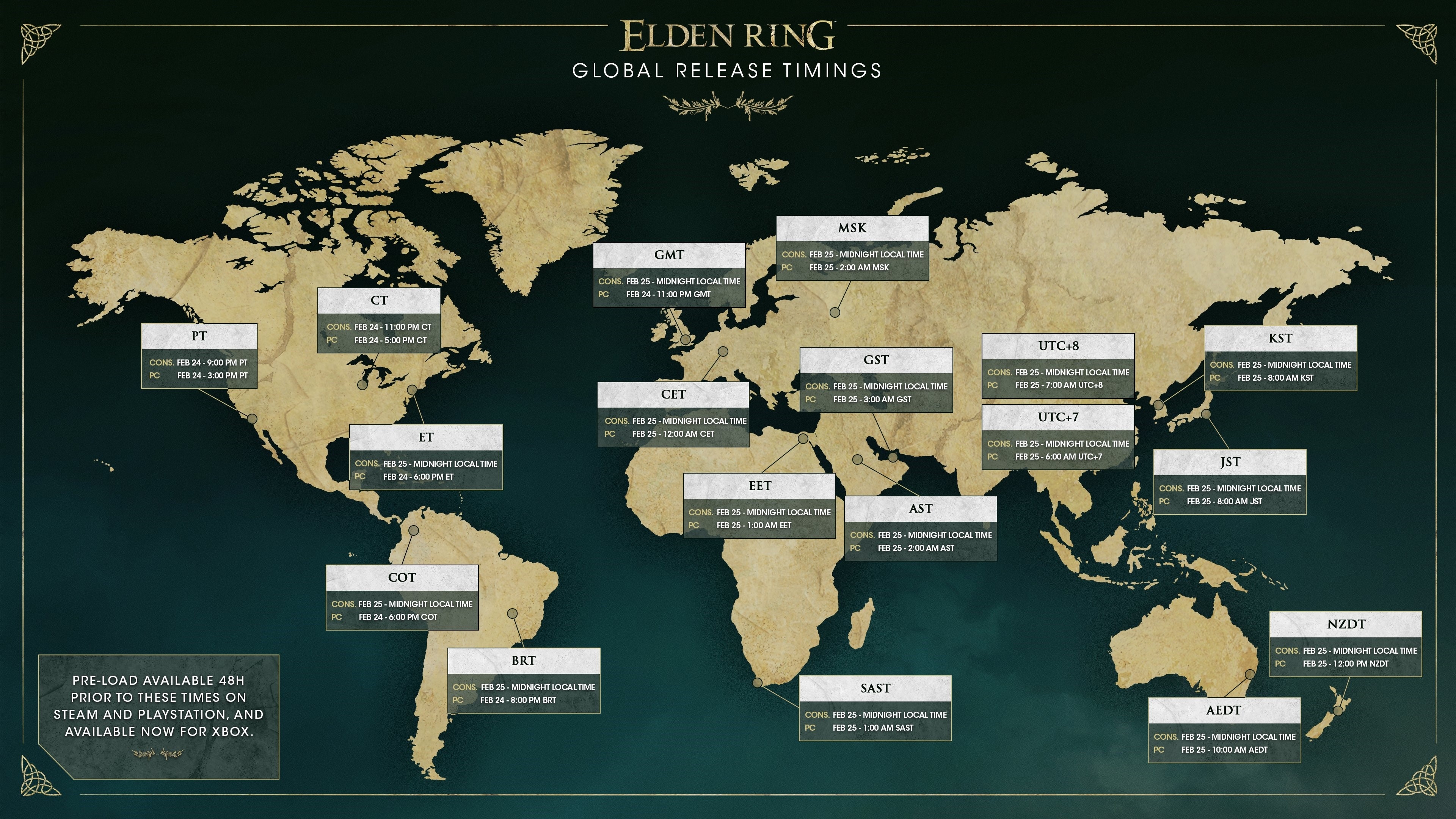 elden ring release schedule