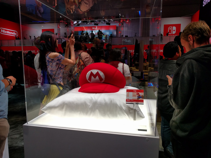 Nintendo also has Mario's hat on display, which is a lot bigger than I expected it to be.