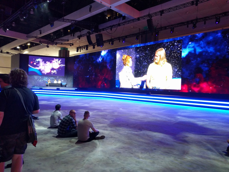 What you might not expect? This massive open area that's completely carpeted. It's kind of like Woodstock, but for nerds. And also empty.