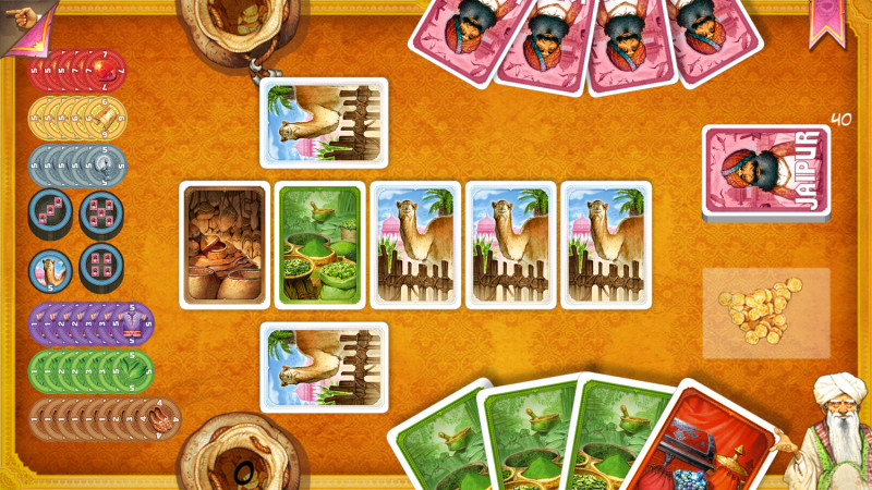 A screen shot of Jaipur, a digital board game on Android and iOS. A screen shot of Jaipur, a digital board game on Android and iOS.