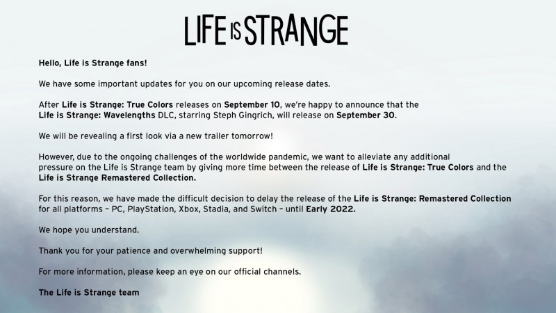 Update: Life Is Strange: True Colors Switch Release Date Announced