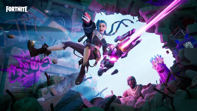 League Of Legends Champion Jinx Added To Fortnite Game Informer