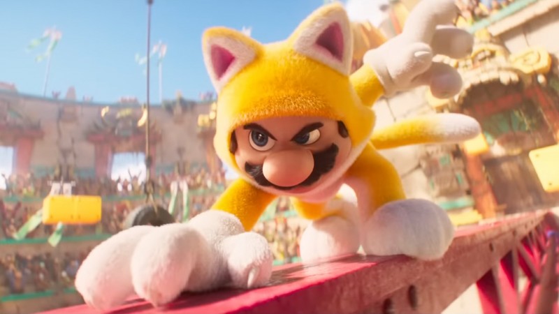 The Super Mario Bros. Movie new teaser cat suit donkey kong Seth Rogen Chris Pratt