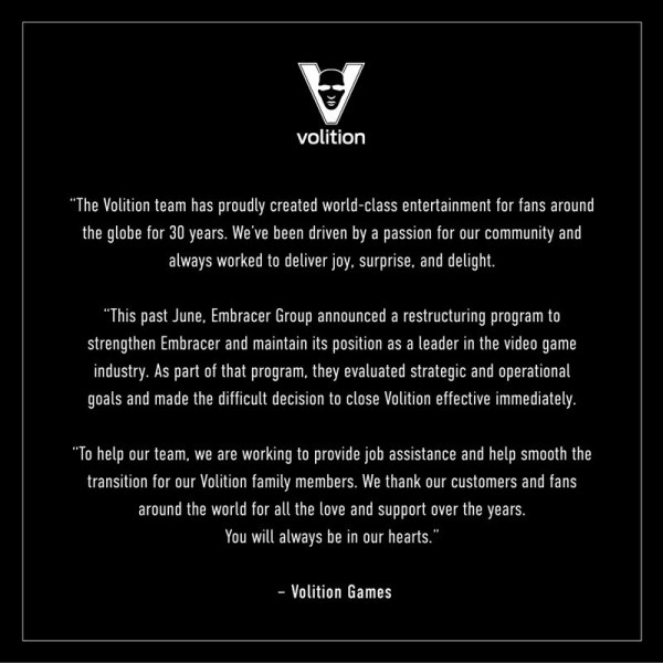 Volition Games, sviluppatore di Saints Row, è stato chiuso