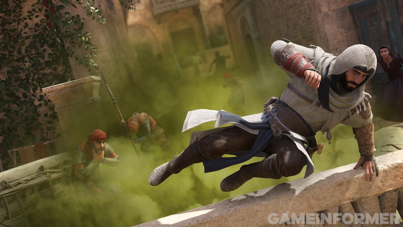 اسکرین شات تصویر روی جلد داستان پوشش انحصاری Assassin's Creed Mirage Game Informer