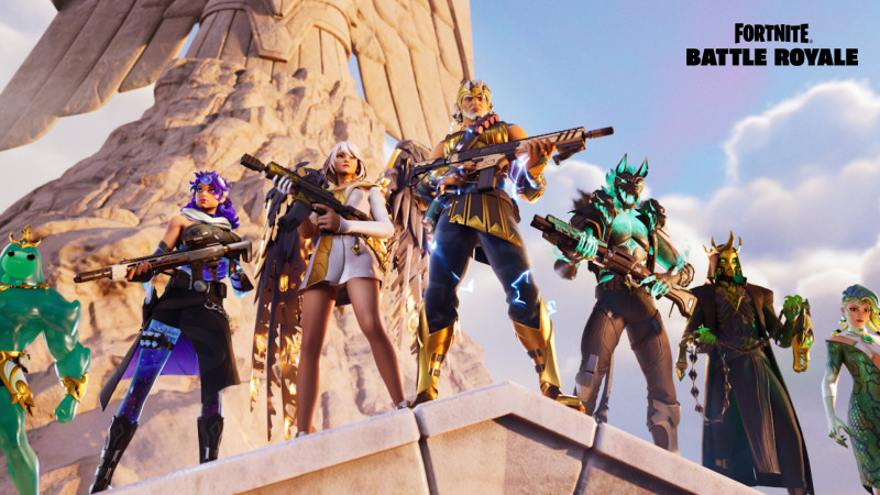 fortnite chapter 5 season 2 myths & mortals battle pass lineup skins changes greek mythology