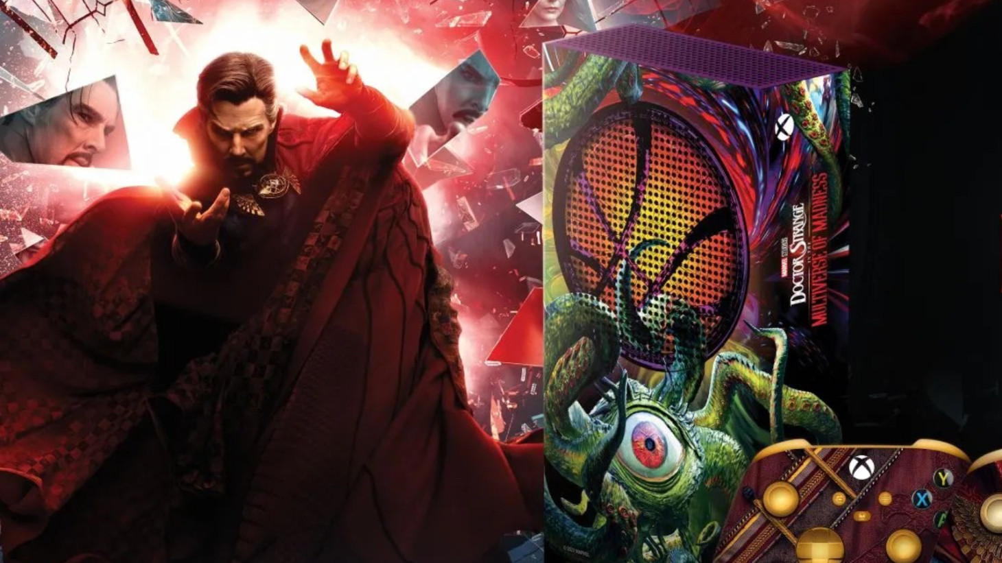 Microsoft Reveals Doctor Strange In The Multiverse Of Madness Custom Xbox Series S And Matching Controllers