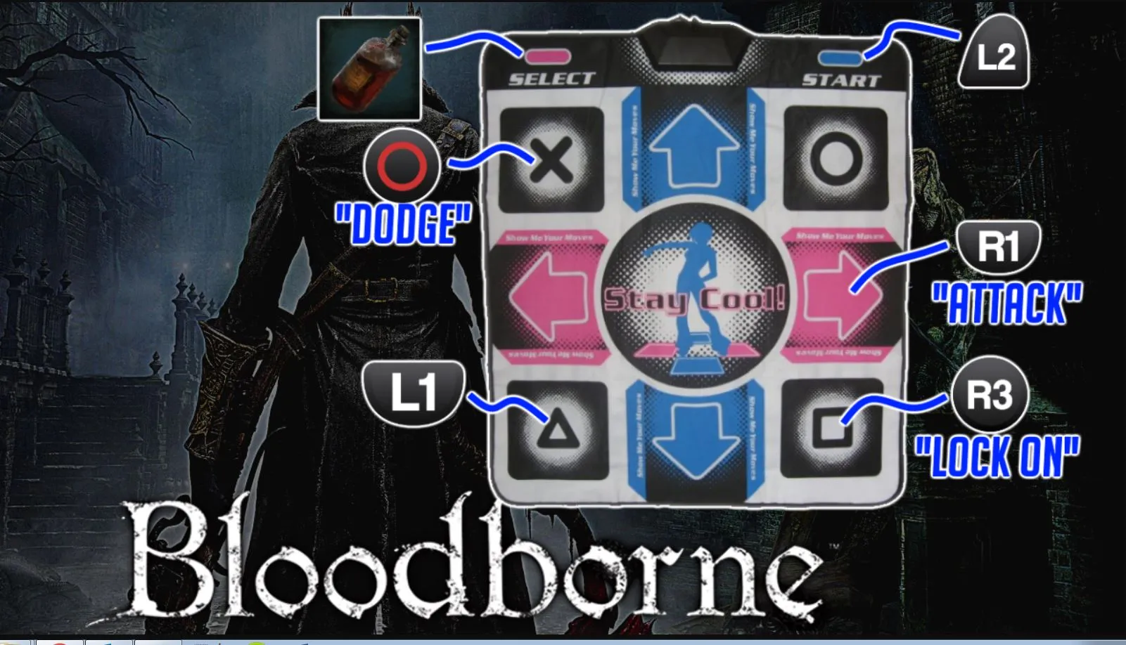 Hamilton's beat the cleric beast on his first try using this dance mat