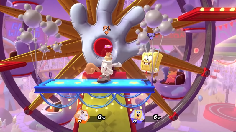 Explore Spongebob Squarepants' Sandy Cheeks Moveset In Nickelodeon All-Star Brawl