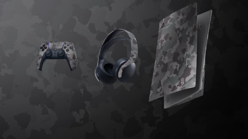 Accessoires de camouflage gris PlayStation 5 à venir cet automne